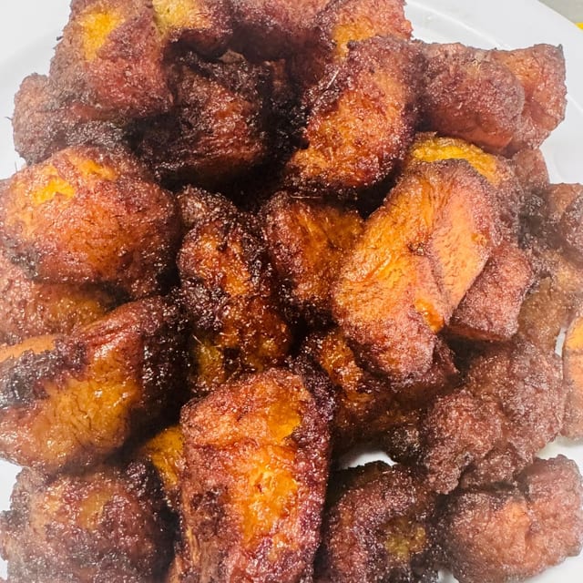 Kelewele (Spicy Fried Plantain) -No Peanuts.