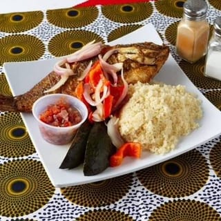 Attieke with Grilled Tilapia