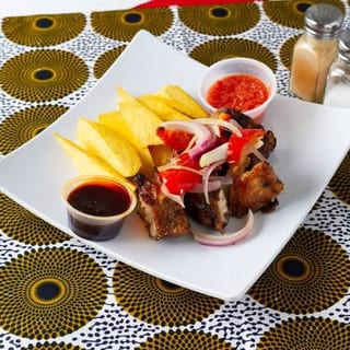 Fried Yam + Tsofi (Turkey Tail)