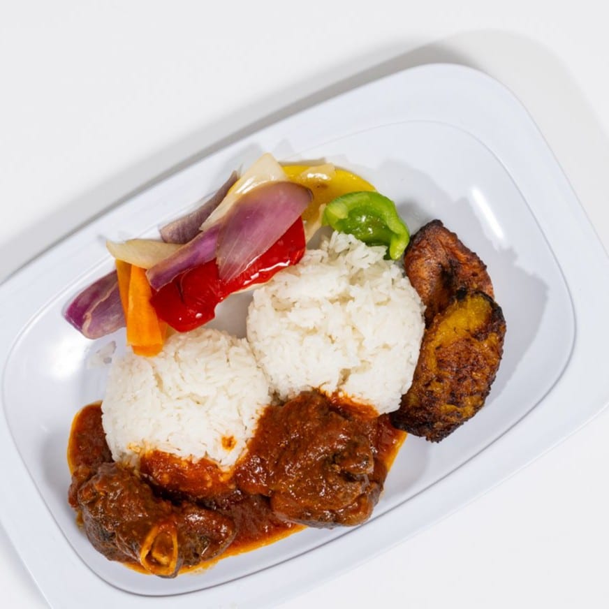 Jasmine Rice/Goat Stew.
