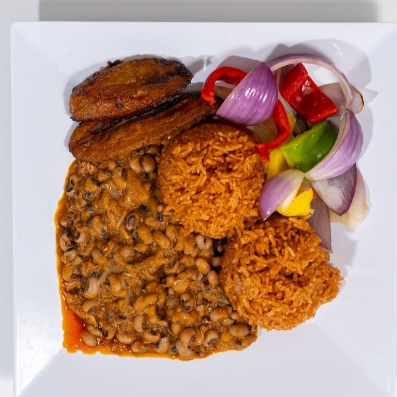 Jollof/Beans Stew/Plantain.